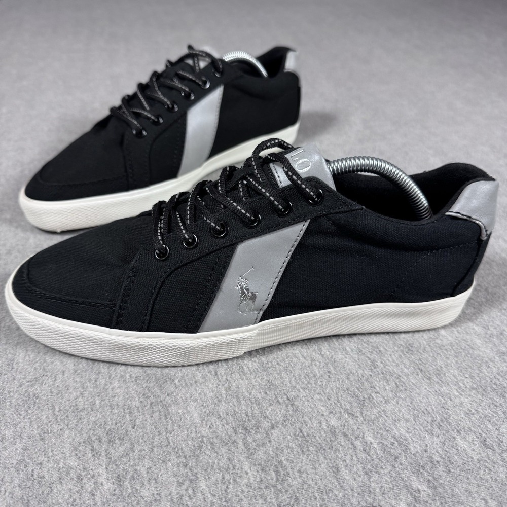 POLO RALPH‎ LAUREN Sneaker Black Canvas Mens Size 10 Shoes
